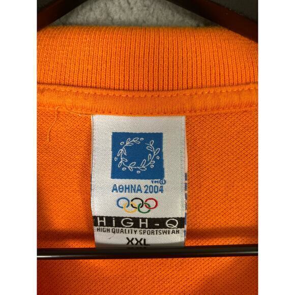 Athens Greece 2004 Olympics Men's Polo Shirt Orange 2XL Embroidered Logo Casual‎ - Picture 3 of 8